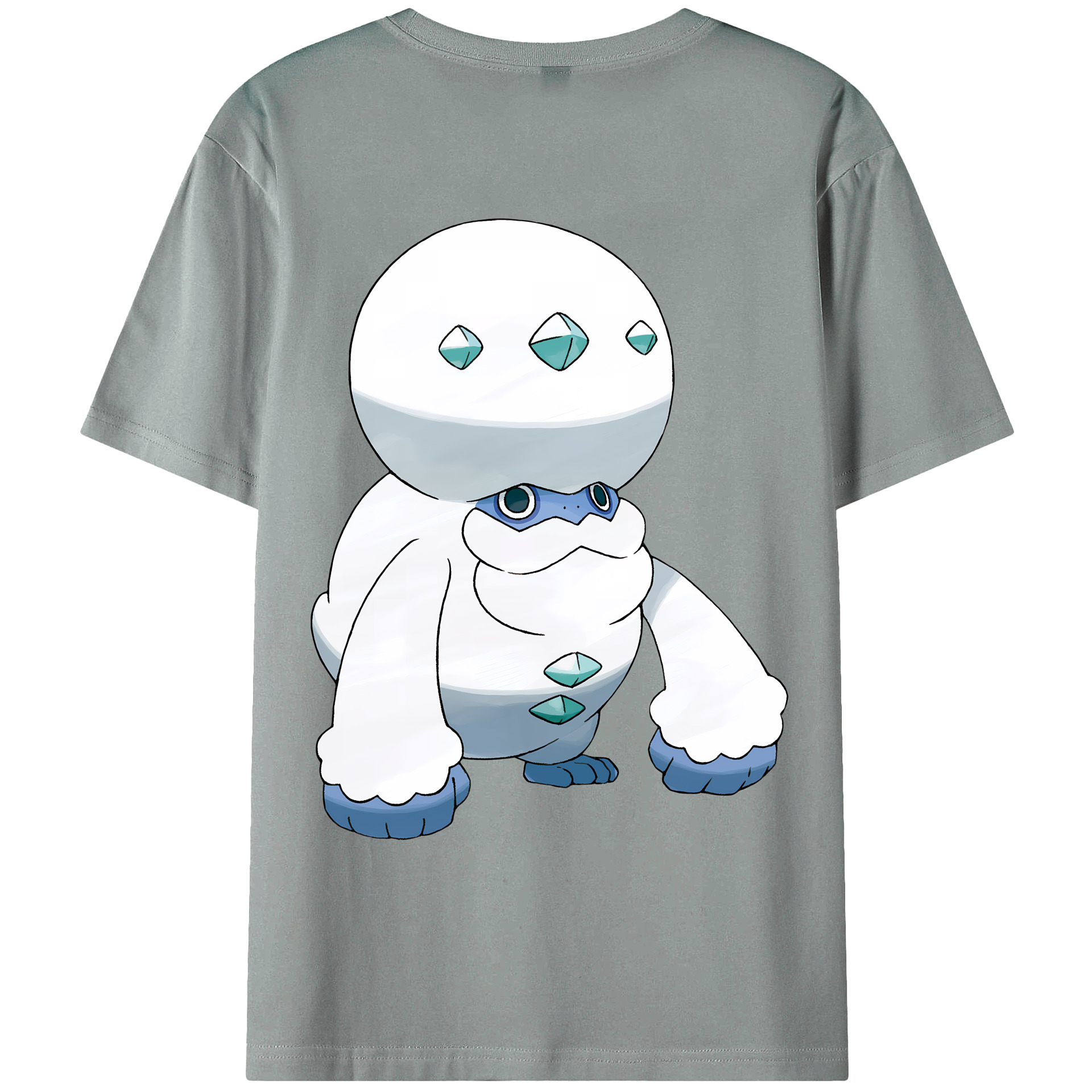 （画像用） ポケットモンスター Pokémon 綿100％ メンズ半袖Tシャツ（バックプリント） 通気性